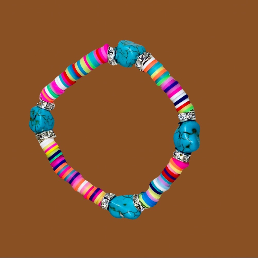 Handmade jewelry bracelet multi-color Turquise